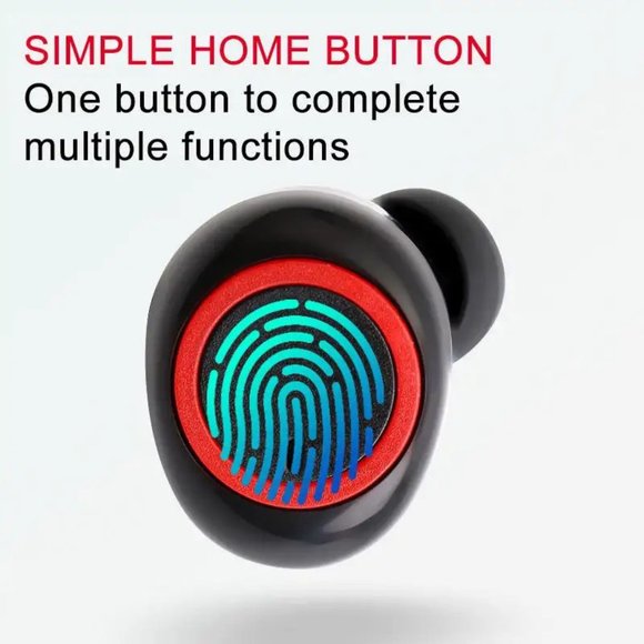 Bluetooth Earphone Fingerprint Touching Switch Intelligent Comfortable Wireless - Picture 6 of 8